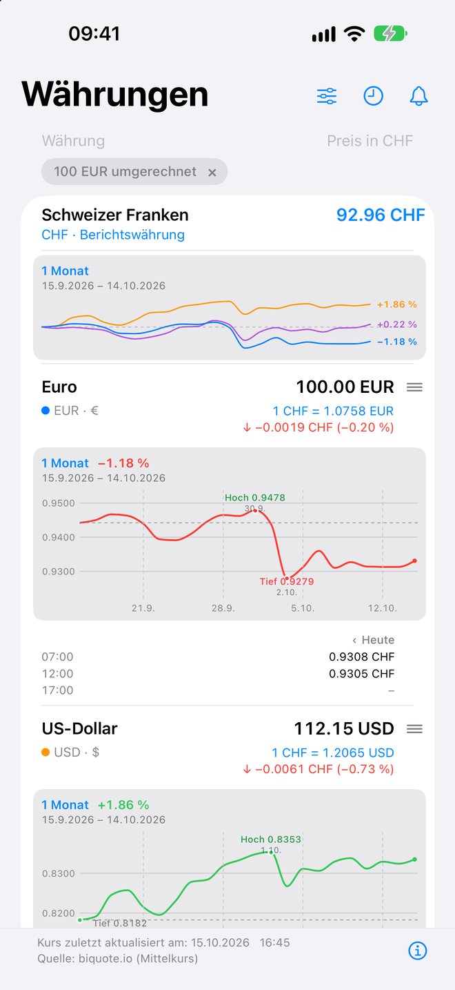 Screenshot Umrechnen